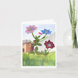 INVITACIÓN Pintura al Acuarela de Hierba y Flores