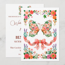 Pintura al óleo romántico Floral Mariposa