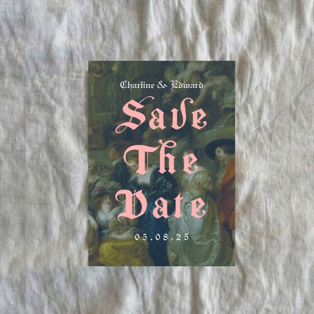 Invitación Pintura Antigua Gótico Guardar la Fecha (Subido por el creador)