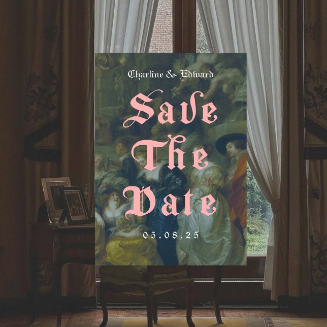 Invitación Pintura Antigua Gótico Guardar la Fecha (Subido por el creador)