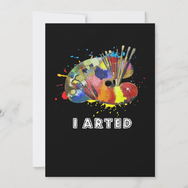 Invitación Pintura|Arrepito artista de pintura de pintores de (Anverso)