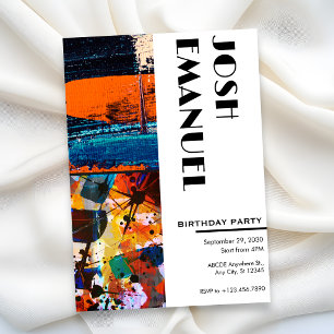 Invitación Pintura artística abstracta