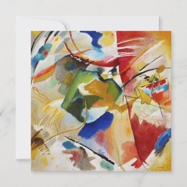 Invitación Pintura con Green Center de Wassily Kandinsky (Anverso)