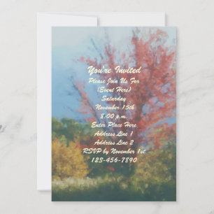 Invitación Pintura de árboles de otoño Fiesta de la naturalez