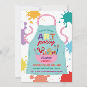 Invitación Pintura de artesanías de Fiesta de arte Dibujando 