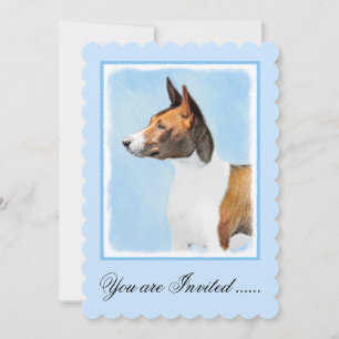 Invitación Pintura de Basenji - Arte original muy bonito