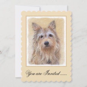Invitación Pintura de Berger Picard - Arte de Perro Original.
