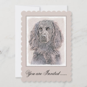 Invitación Pintura de Boykin Spaniel - Arte de Perro Original