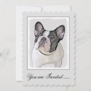 Invitación Pintura de Bulldog Francés (Pied Atigrado) - Arte