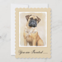 Pintura de Bullmastiff - Arte de Perro Original.