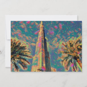 Invitación Pintura de Burj Khalifa