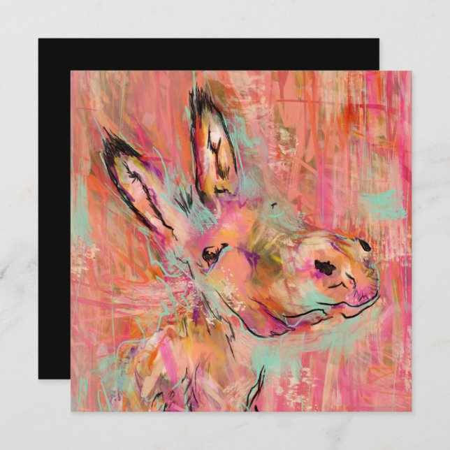 Invitación pintura de burro (Anverso / Reverso)