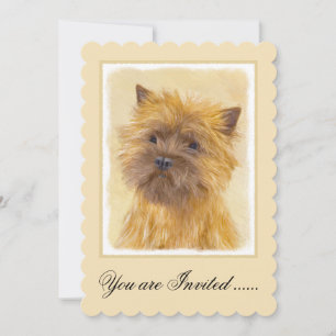 Invitación Pintura de Cairn Terrier - Arte Perro Original.
