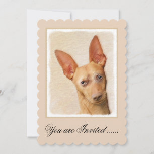 Invitación Pintura de Cirneco dell'Etna - Arte de perros orig