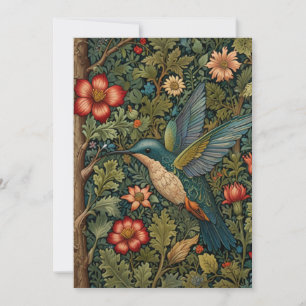 Invitación Pintura de colibrí vintage