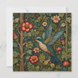 Invitación Pintura de colibrí vintage