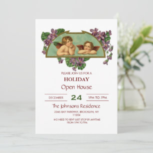 Invitación Pintura de dos ángeles de época