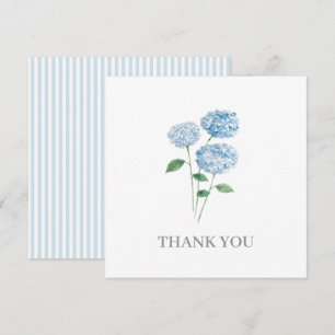 Invitación Pintura de Flor de Hortensia Azul Gracias
