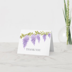Invitación Pintura de Flor de Wisteria Gracias