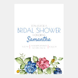 Invitación Pintura de flores y tipografía luminosa