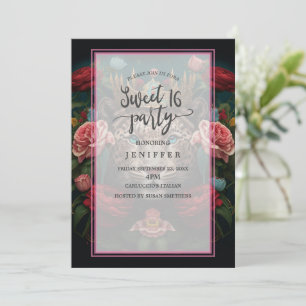 Invitación Pintura de Jaguar con Corona de Flores