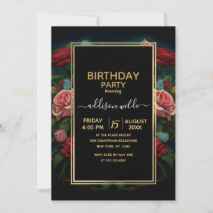 Invitación Pintura de Jaguar con Corona de Flores