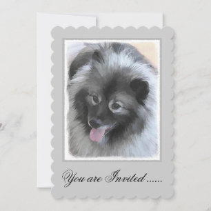 Invitación Pintura de Keeshond Bailey - Arte de perros origin