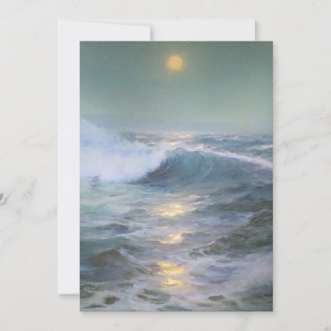 Invitación Pintura de la puesta de sol relajante (Anverso)