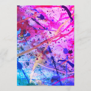 Invitación Pintura de la salpicadura
