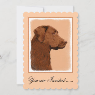 Invitación Pintura de Labrador Recuperador (Chocolate) - Arte