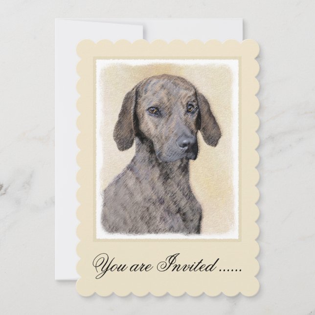 Invitación Pintura de lott - Arte de perro original lindo (Anverso)