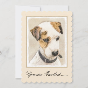 Invitación Pintura de Parson Jack Russell Terrier - Arte de P