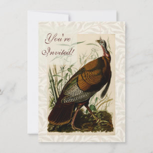 Invitación Pintura de pavo silvestre Audubon