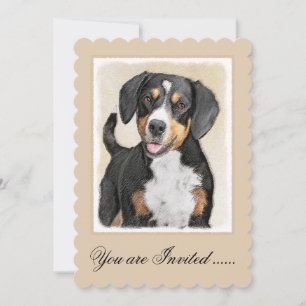 Invitación Pintura de perro de la montaña Entlebucher - Arte