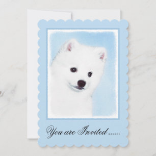 Invitación Pintura de perro esquimal estadounidense - Arte de