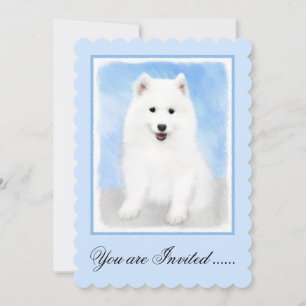 Invitación Pintura de pimienta de Samoyed - Arte Perro Origin