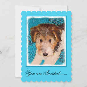 Invitación Pintura de pipa de Fox Terrier - Arte Perro Origin