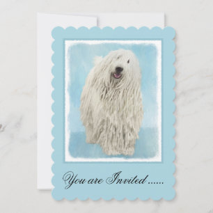 Invitación Pintura Komondor - Arte Perro Original Cuto