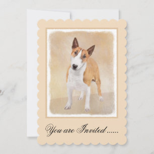 Invitación Pintura Miniatura de Bull Terrier - Cute Original 