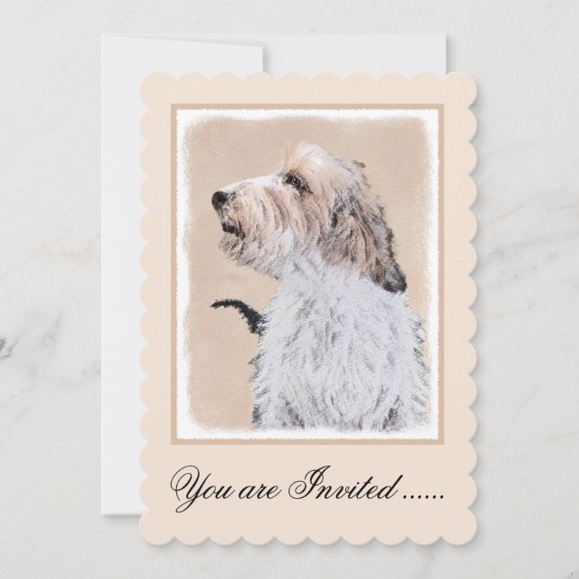 Invitación Pintura Petit Basset Griffon Vendéen - Arte de per (Anverso)