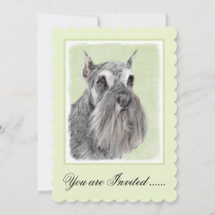 Invitación Pintura Schnauzer (gigante, estándar) - Arte de pe