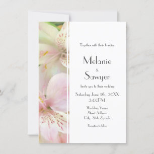 Invitación Pintura suave de alstromera