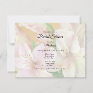 Invitación Pintura suave de alstromeria