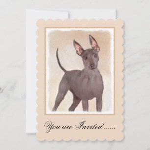 Invitación Pintura Xoloitzcuintli - Arte Perro Original Cuto