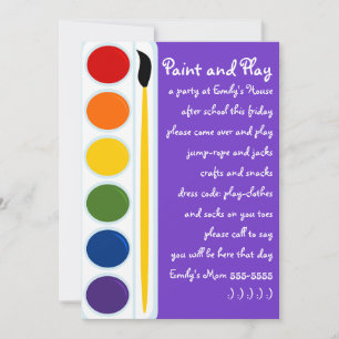 Invitación Pinturas y cepillos