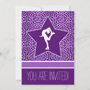 Invitación Piquero gráfico giratorio con impresión de chita p
