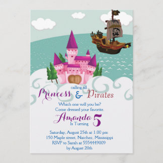 Invitación pirata a princesa