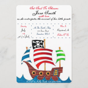 Invitación Pirata Baby Shower