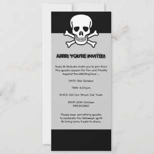Invitación pirata de Halloween