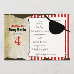 Invitación Pirata de Lil
